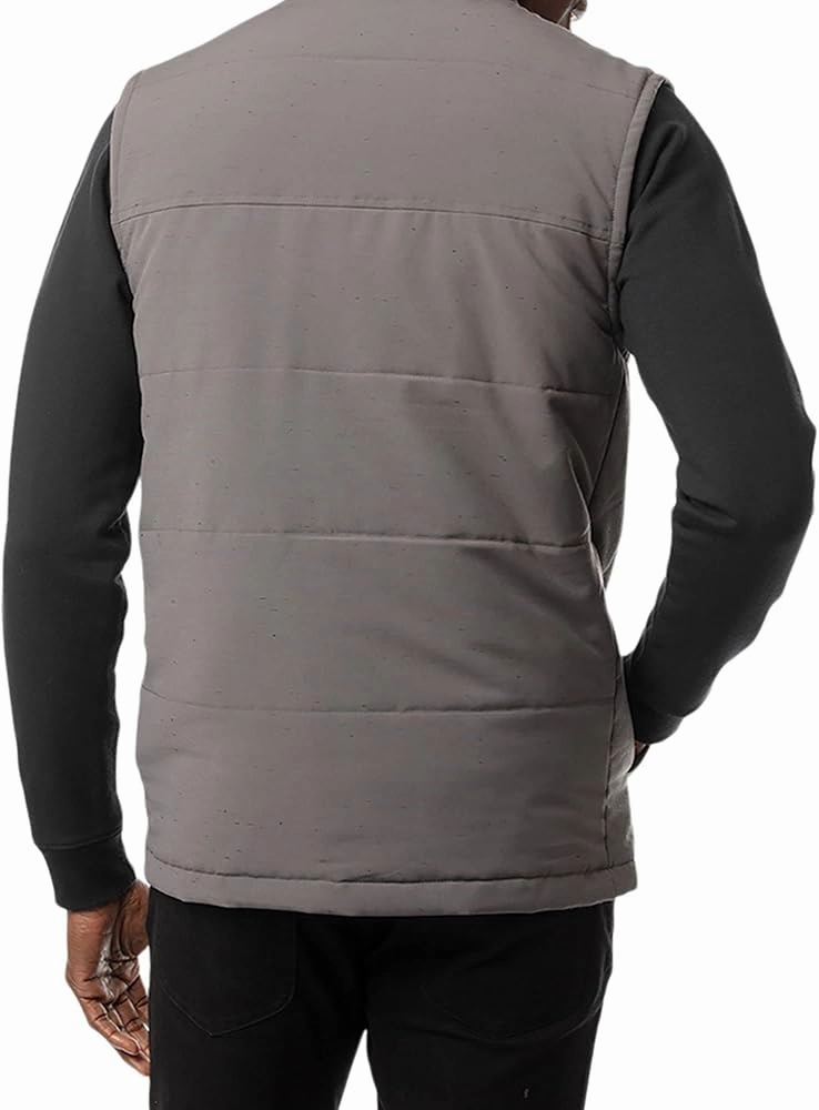 TRAVIS MATHEW SNOWBODY BETTER VEST - GREY PINSTRIPE Travis Mathew Men's Golf Apparel