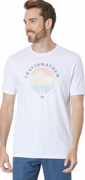 TRAVIS MATHEW SOUTHERN HIGHLANDS T-SHIRT - WHITE Travis Mathew men's golf apparel