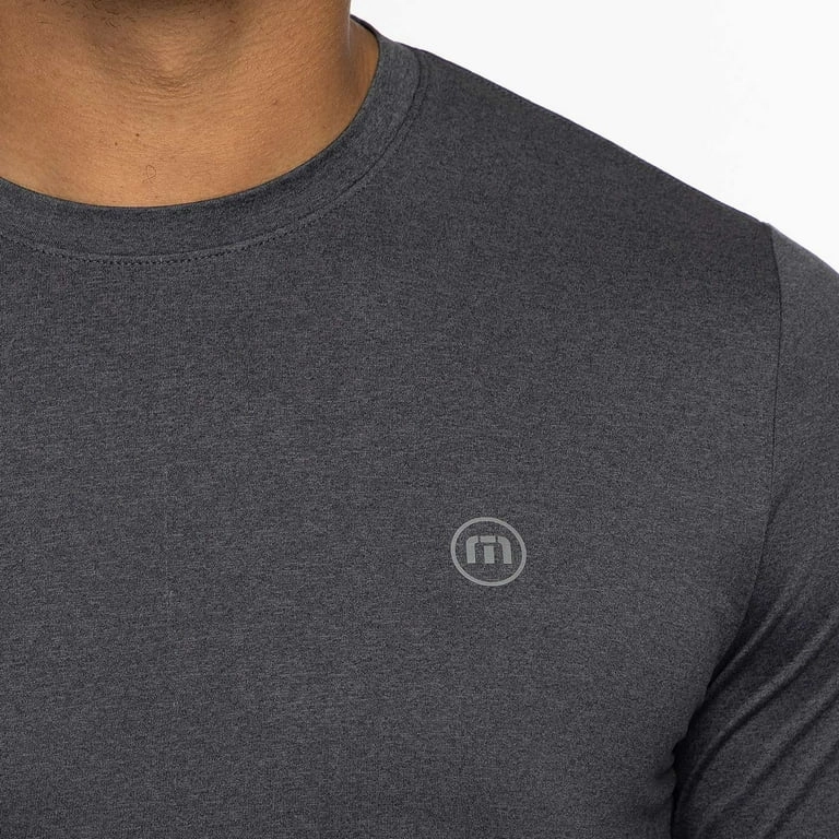 TRAVIS MATHEW TAKE THE CREDIT LONG SLEEVE SHIRT - HEATHER DARK GREY Travis Mathew Men's Golf Apparel