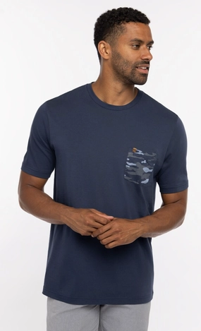 TRAVIS MATHEW THIRTEEN BELOW 2.0 T-SHIRT - DRESS BLUES Travis Mathew men's golf apparel