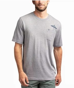 TRAVIS MATHEW TOURIST TRAP T-SHIRT - HEATHER GREY Travis Mathew men's golf apparel