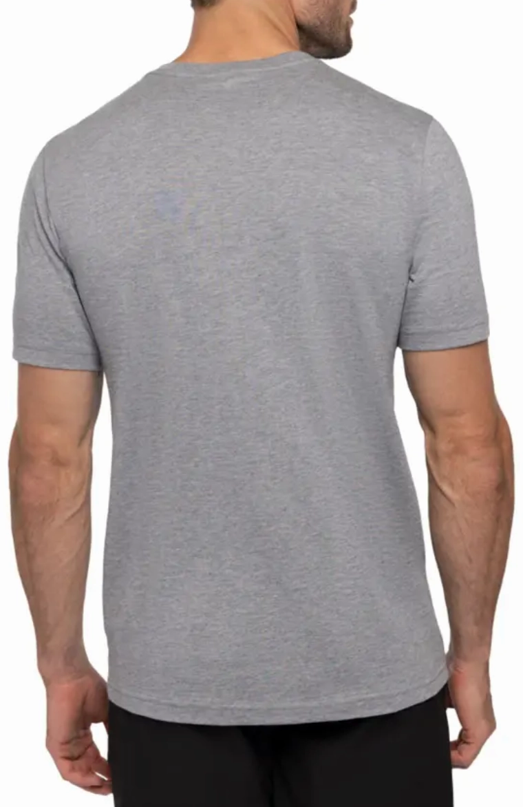 TRAVIS MATHEW TURQUOISE SEA T-SHIRT - HEATHER GREY Travis Mathew Men's Golf Apparel