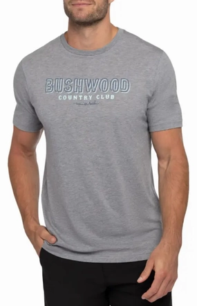 TRAVIS MATHEW TURQUOISE SEA T-SHIRT - HEATHER GREY Travis Mathew men's golf apparel