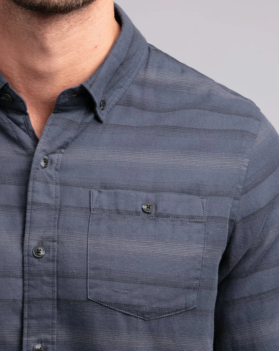 TRAVIS MATHEW VIBRATO  Button Down Shirt - MOOD INDIGO Travis Mathew Men's Golf Apparel