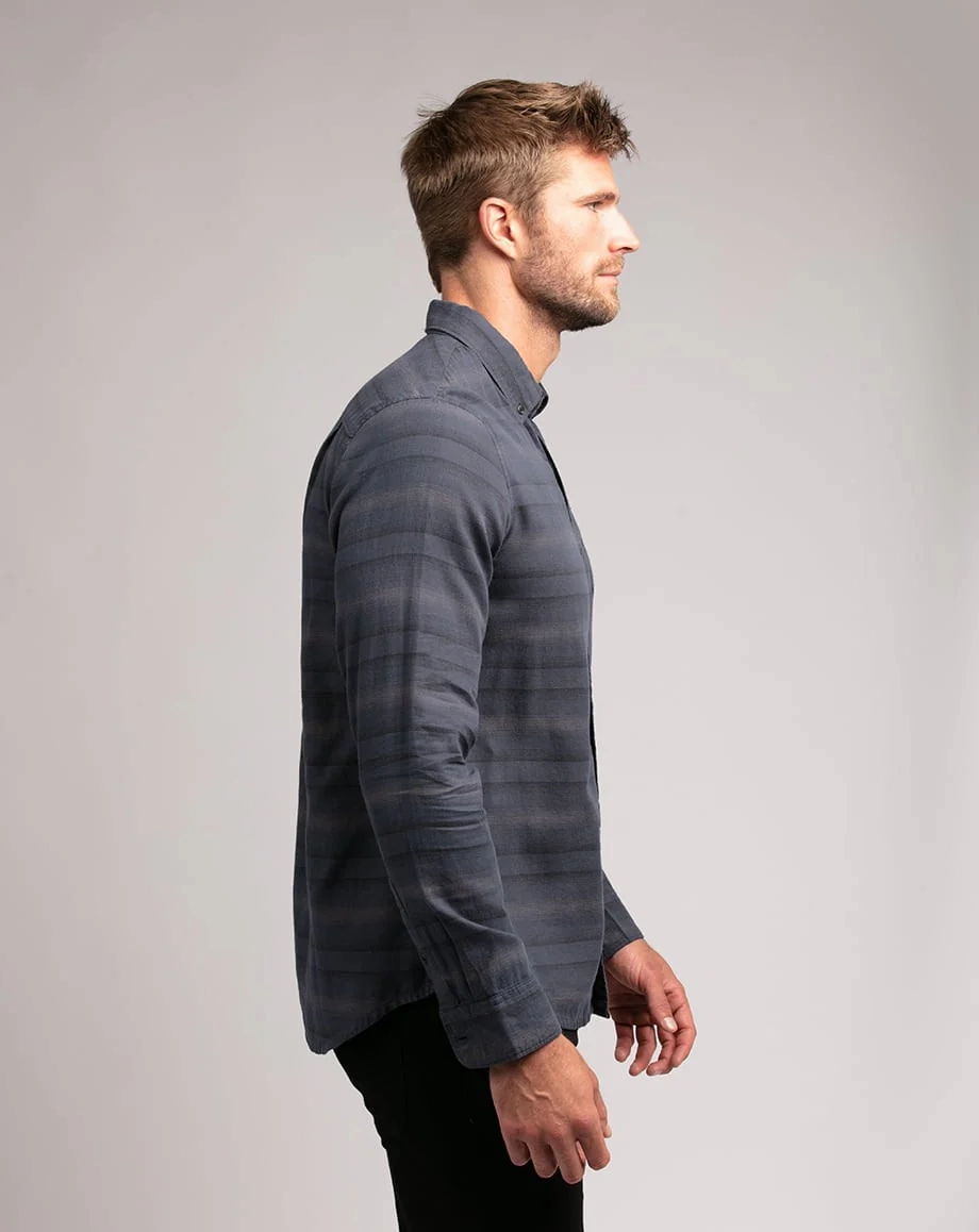 TRAVIS MATHEW VIBRATO  Button Down Shirt - MOOD INDIGO Travis Mathew Men's Golf Apparel