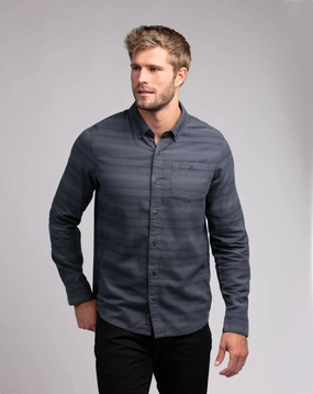 TRAVIS MATHEW VIBRATO  Button Down Shirt - MOOD INDIGO Travis Mathew men's golf apparel