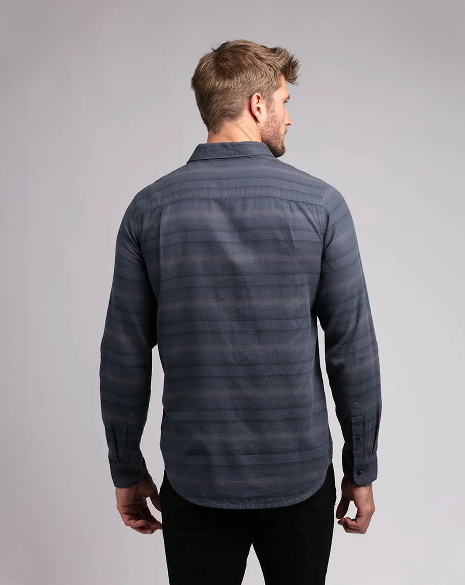 TRAVIS MATHEW VIBRATO  Button Down Shirt - MOOD INDIGO Travis Mathew Men's Golf Apparel