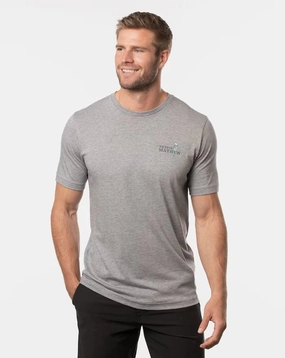 TRAVIS MATHEW WALK THE PLANK T SHIRT - HEATHER GREY Travis Mathew men's golf apparel