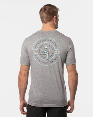 TRAVIS MATHEW WALK THE PLANK T SHIRT - HEATHER GREY Travis Mathew Men's Golf Apparel
