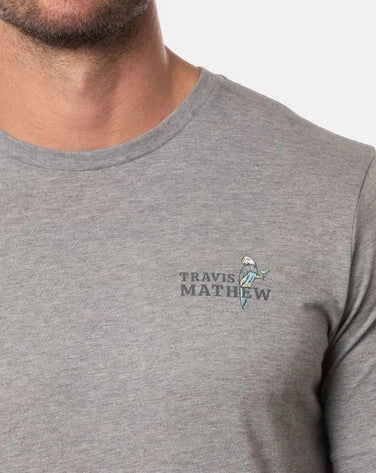 TRAVIS MATHEW WALK THE PLANK T SHIRT - HEATHER GREY Travis Mathew Men's Golf Apparel