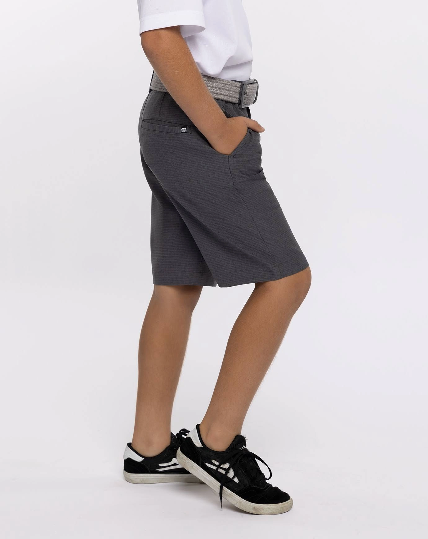 TRAVIS MATHEW YOUTH/JUNIOR SAND HARBOR SHORTS - HEATHER DARK GREY Travis Mathew Men's Golf Apparel