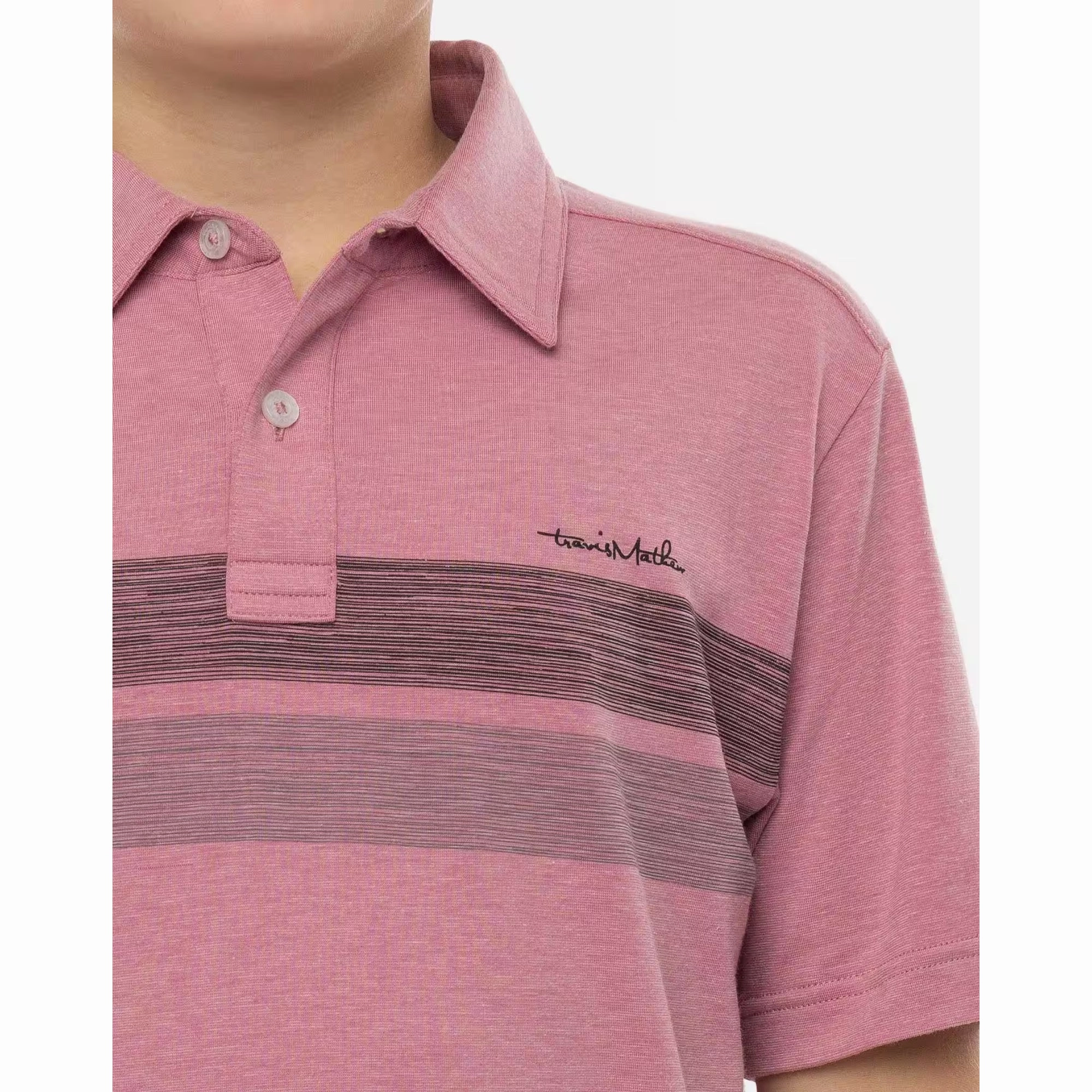 TRAVIS MATHEW YOUTH KING OF CABO POLO - HEATHER EARTH RED Travis Mathew Men's Golf Apparel