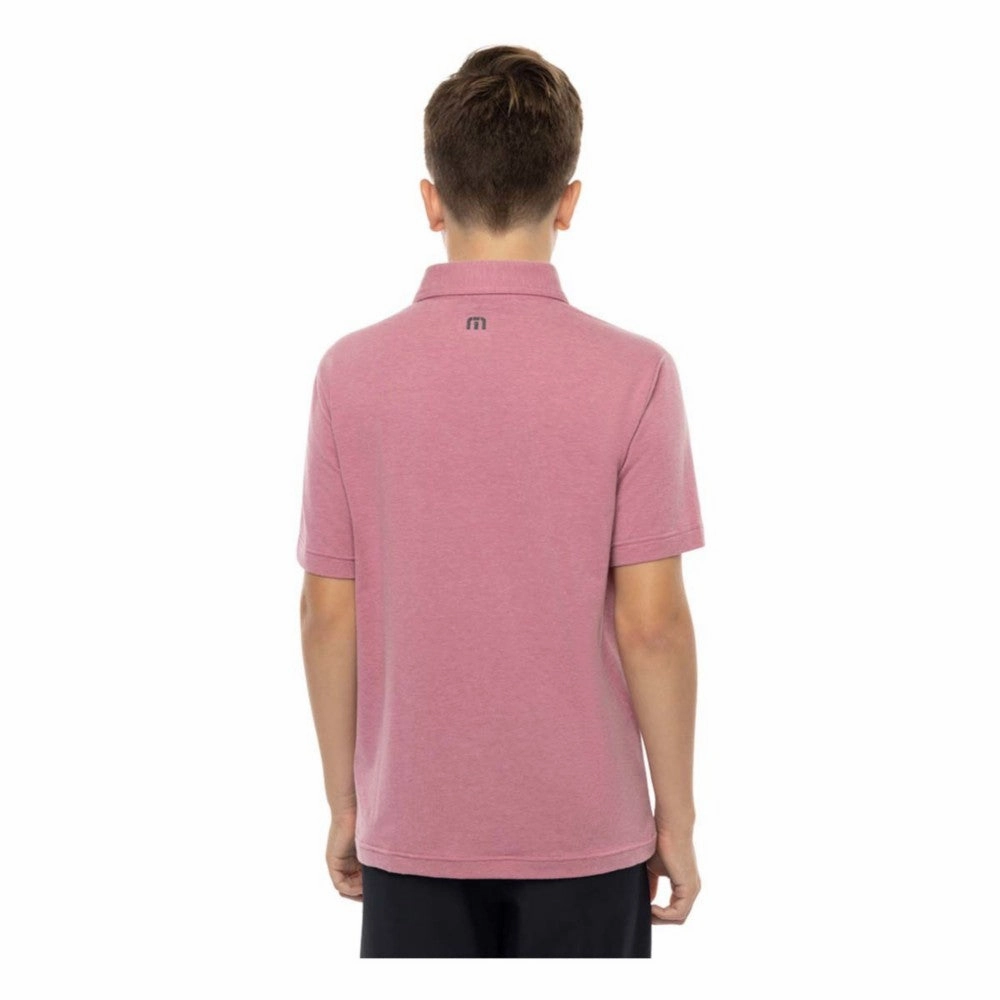 TRAVIS MATHEW YOUTH KING OF CABO POLO - HEATHER EARTH RED Travis Mathew Men's Golf Apparel