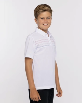 TRAVIS MATHEW YOUTH MADERO POLO - WHITE Travis Mathew men's golf apparel