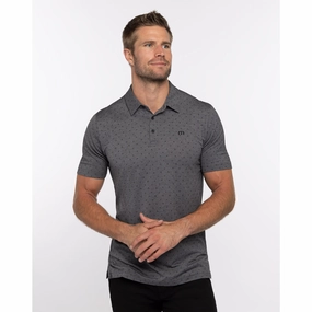 TRAVISMATHEW CHANGE OF ADDRESS POLO - HEATHER DARK GREY Travis Mathew men's golf apparel