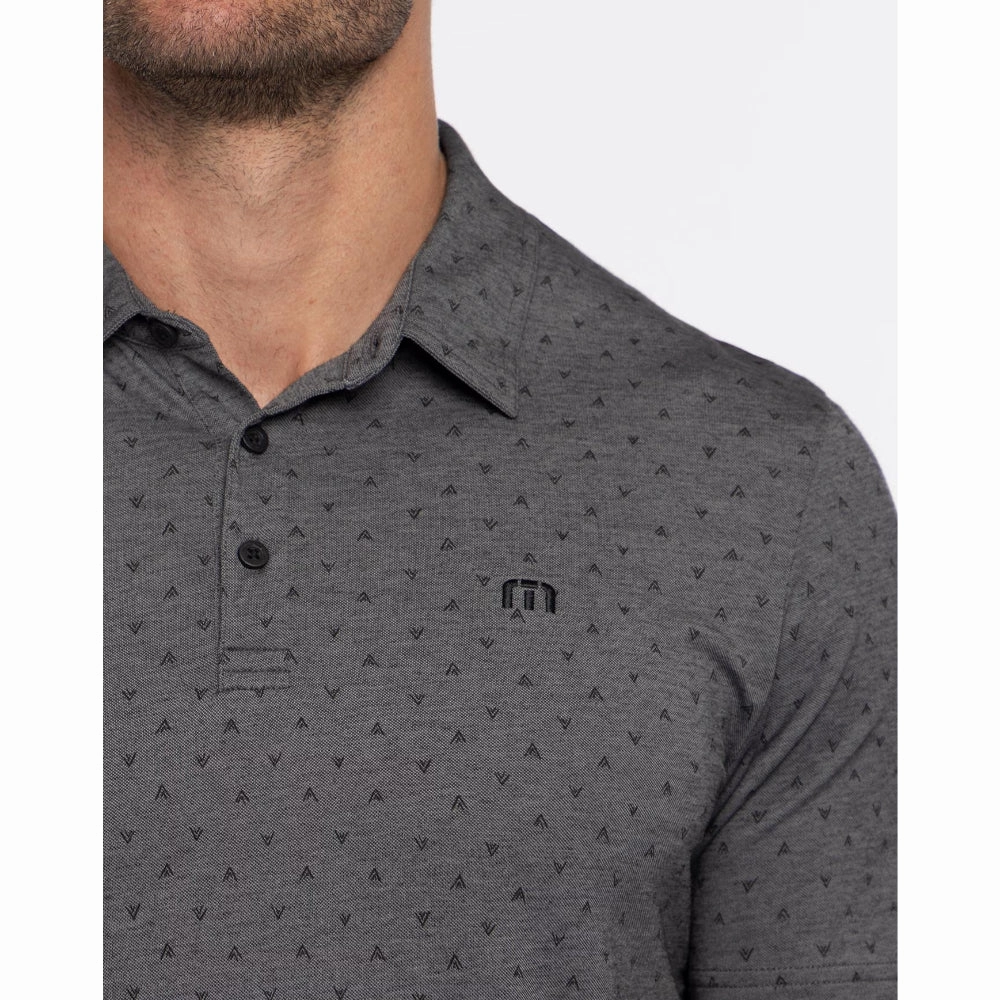 TRAVISMATHEW CHANGE OF ADDRESS POLO - HEATHER DARK GREY Travis Mathew Men's Golf Apparel