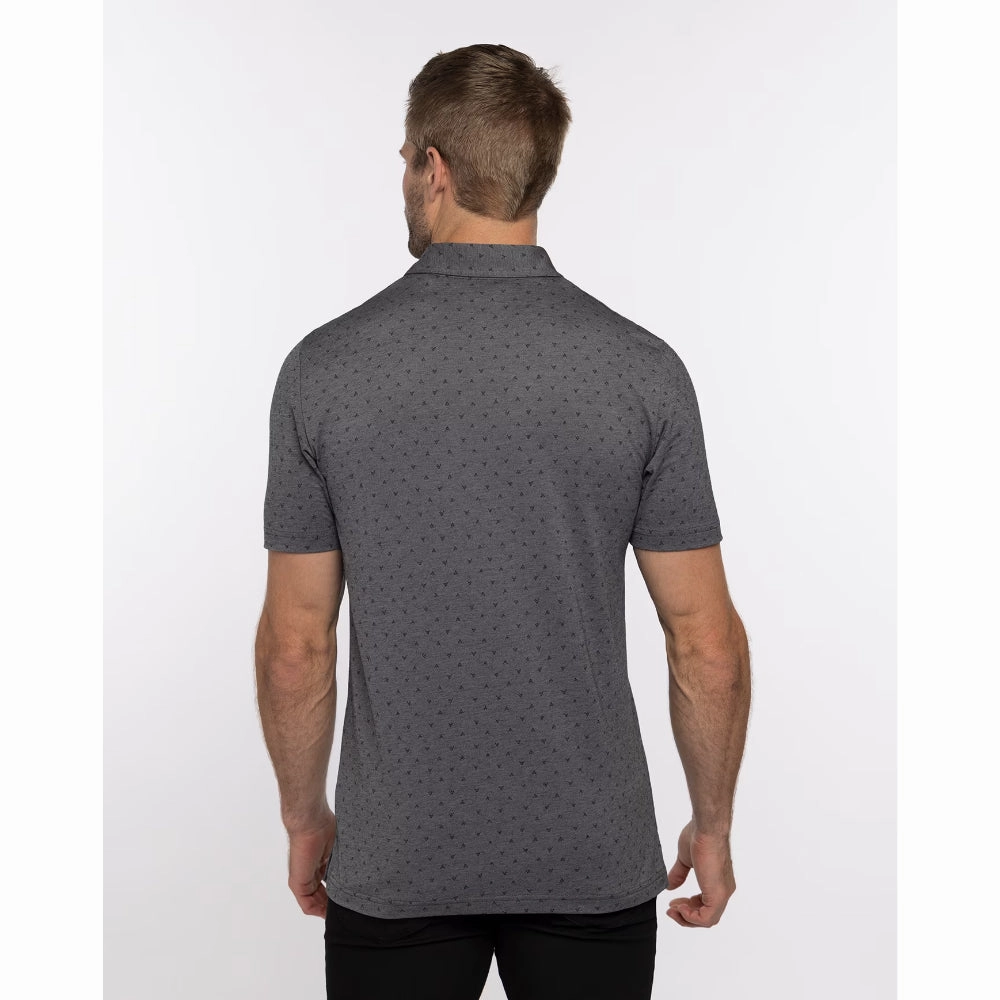 TRAVISMATHEW CHANGE OF ADDRESS POLO - HEATHER DARK GREY Travis Mathew Men's Golf Apparel
