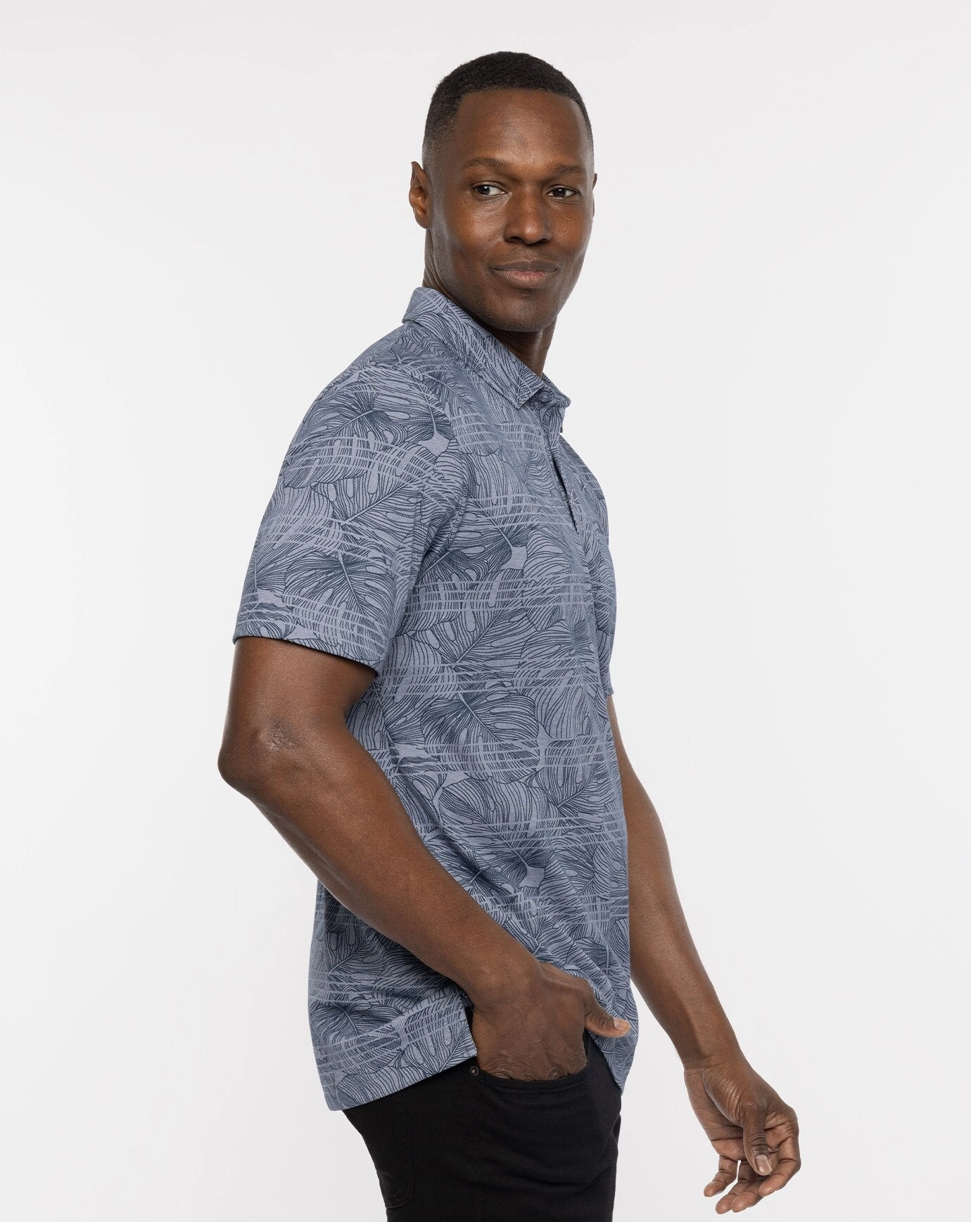 TRAVISMATHEW DOLPHIN DIVE POLO - HEATHER PEACOAT Travis Mathew Men's Golf Apparel