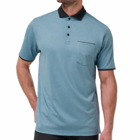 TravisMathew Featherweight Pock Polo - Captains Blue Travismathew casual golfwear