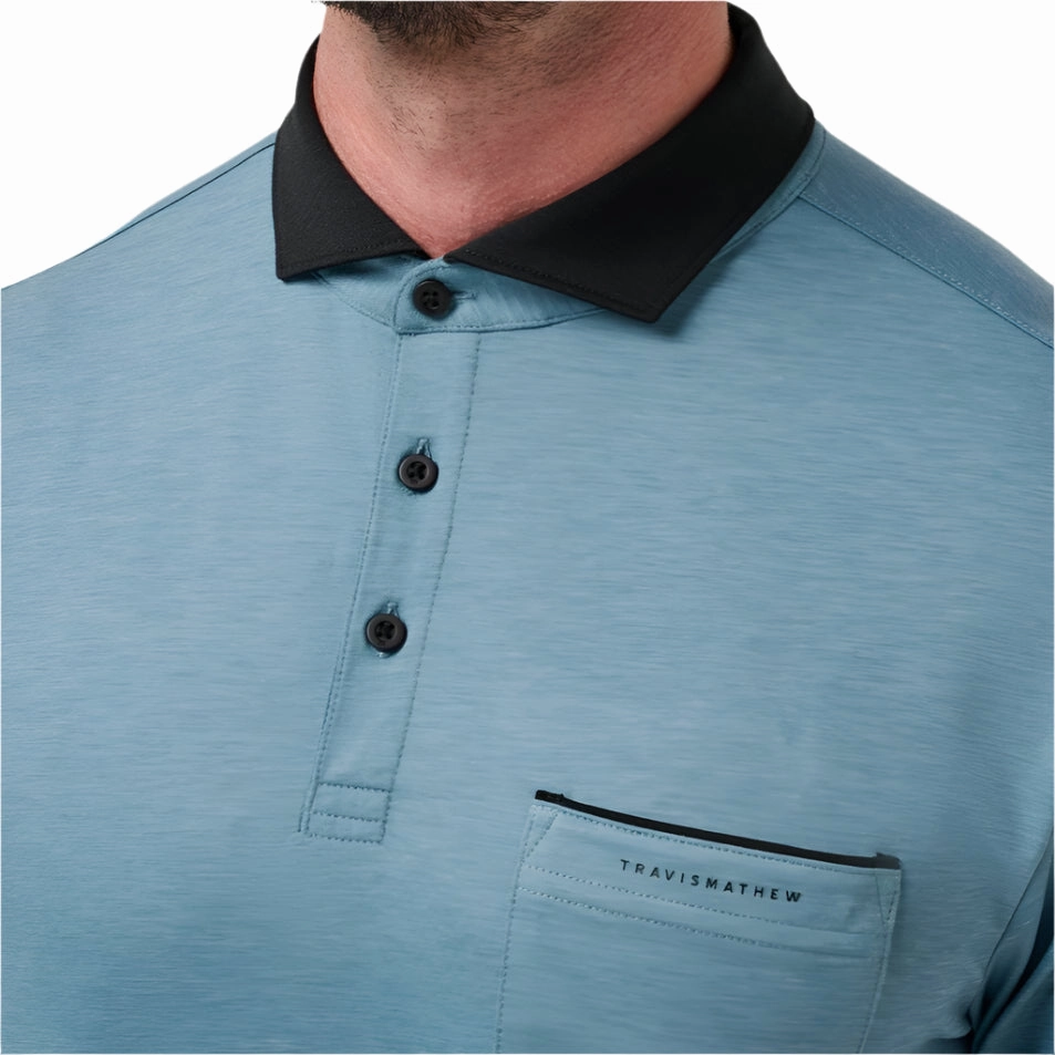 TravisMathew Featherweight Pock Polo - Captains Blue Travismathew Golfwear
