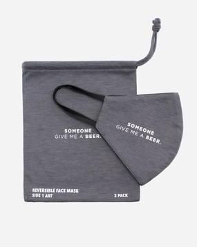 TRAVISMATHEW HAYSTACKED FACE MASK - QUIET SHADE - OSFM (3 PACK) Travis Mathew men's golf apparel
