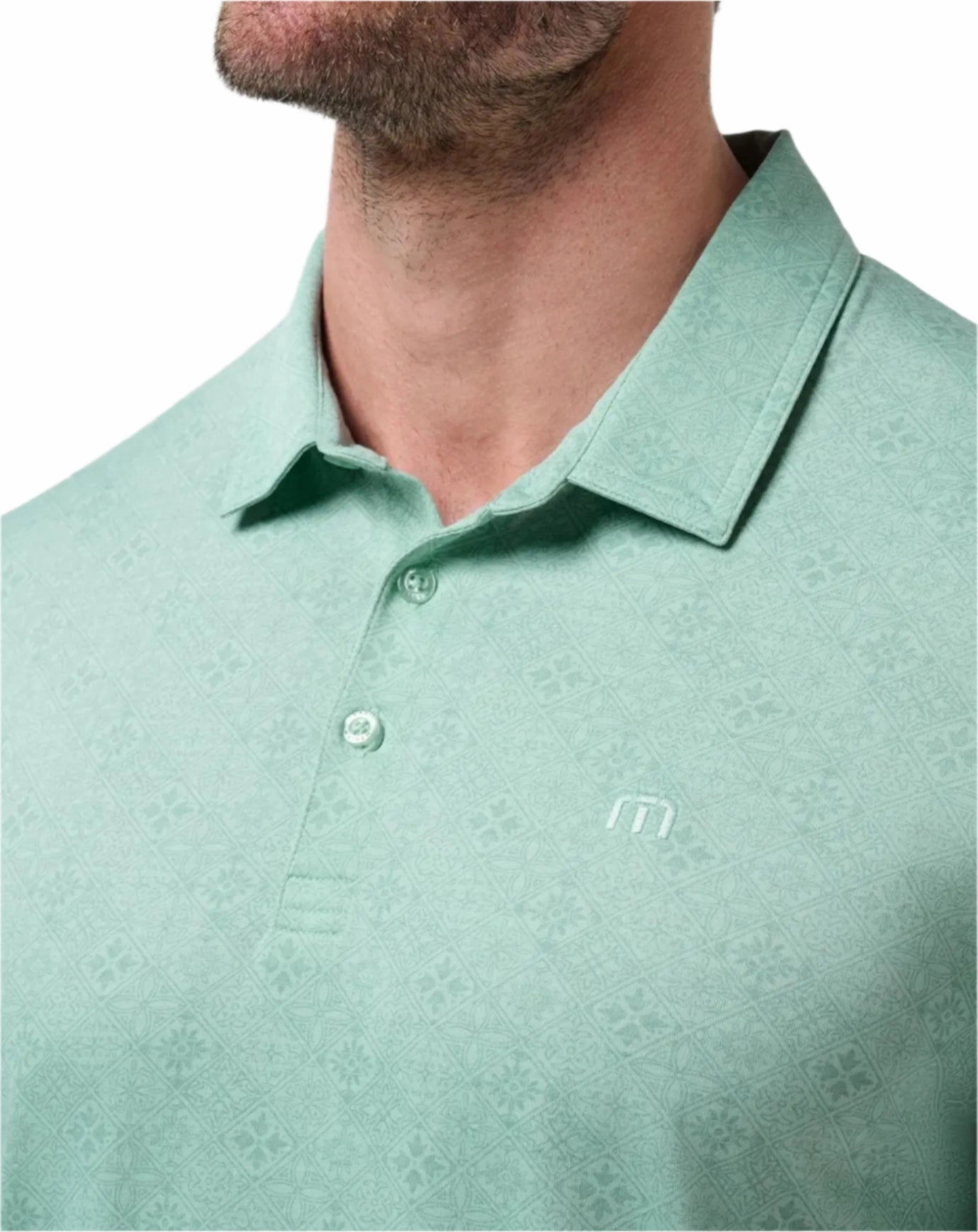 TravisMathew Men's Acropolis Polo - Eggshell Blue Travismathew Golfwear