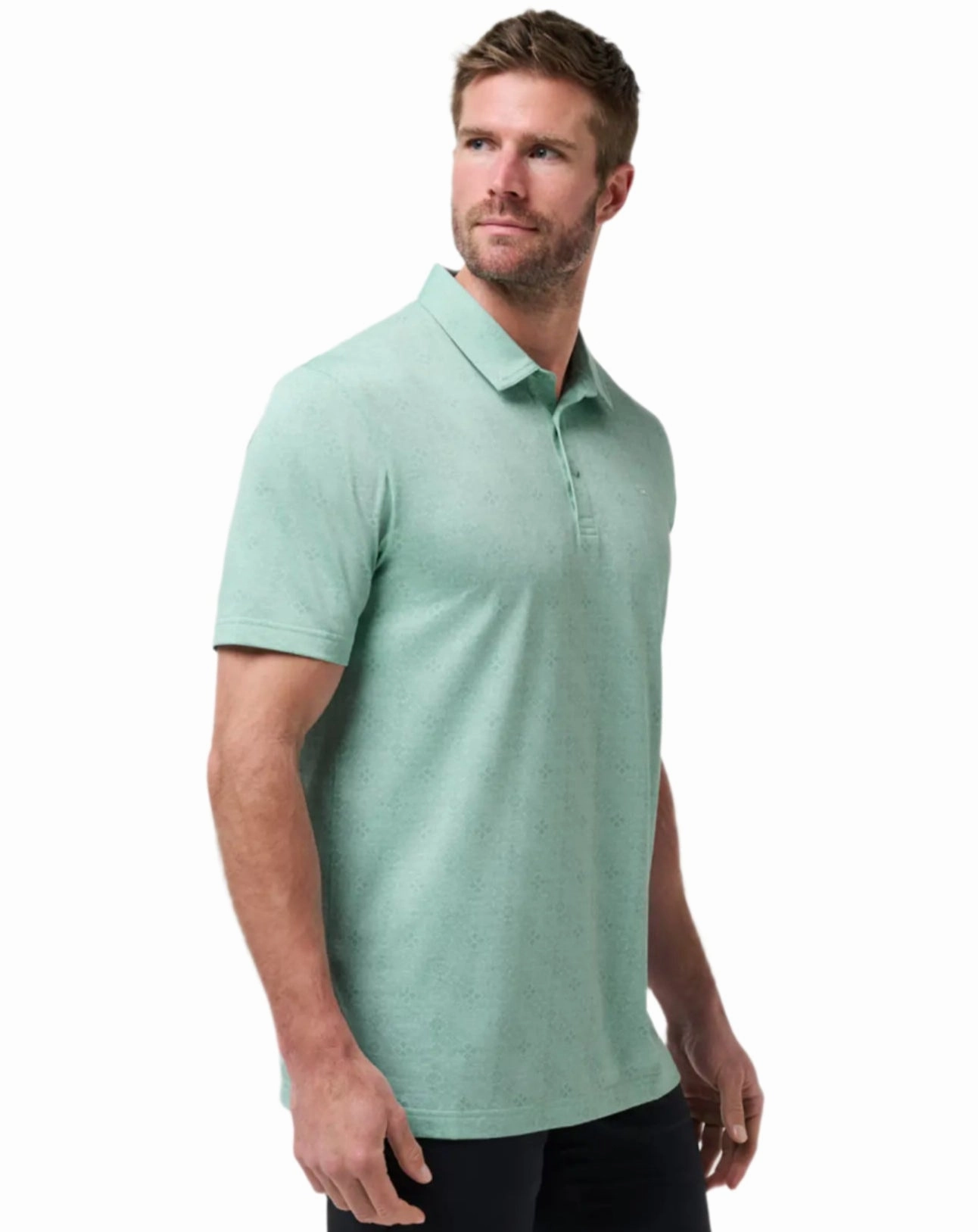 TravisMathew Men's Acropolis Polo - Eggshell Blue Travismathew Golfwear