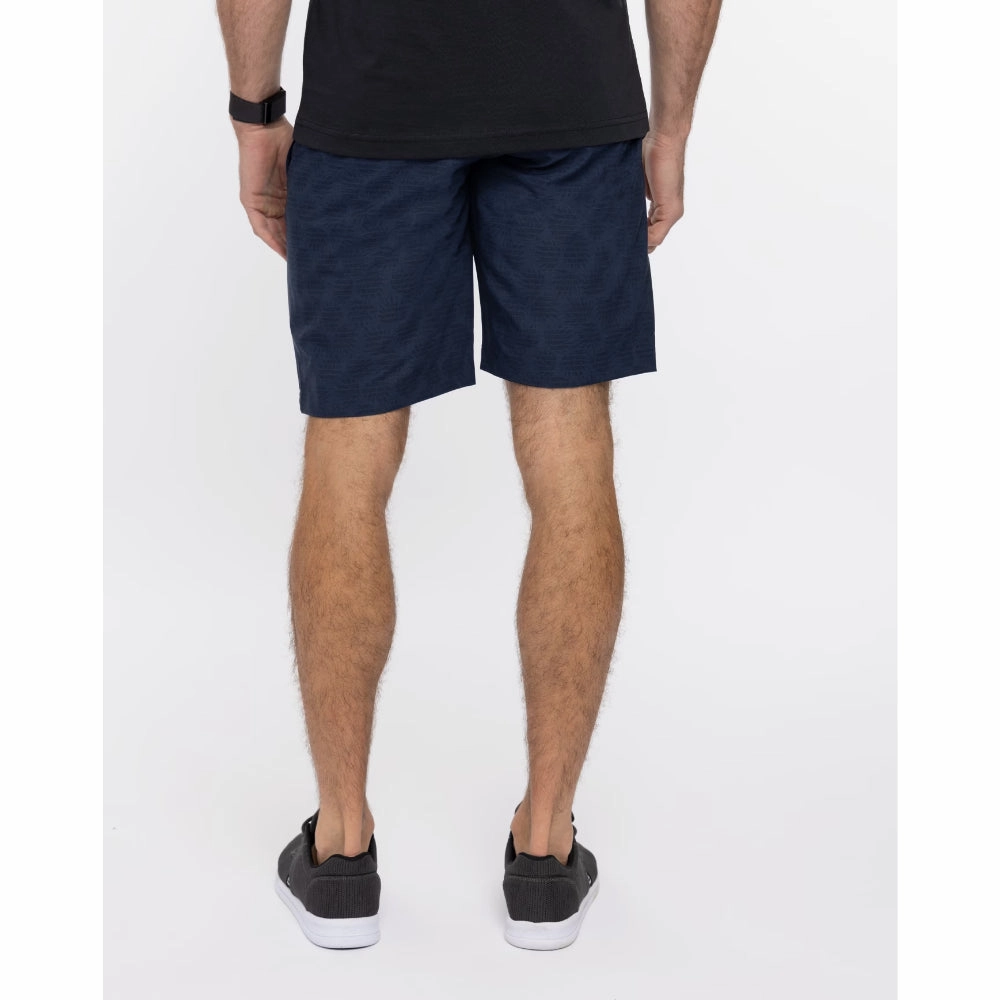 TRAVISMATHEW MENS BOAT SNACKS SHORT 9IN - HEATHER BLUE NIGHTS Travis Mathew Men's Golf Apparel