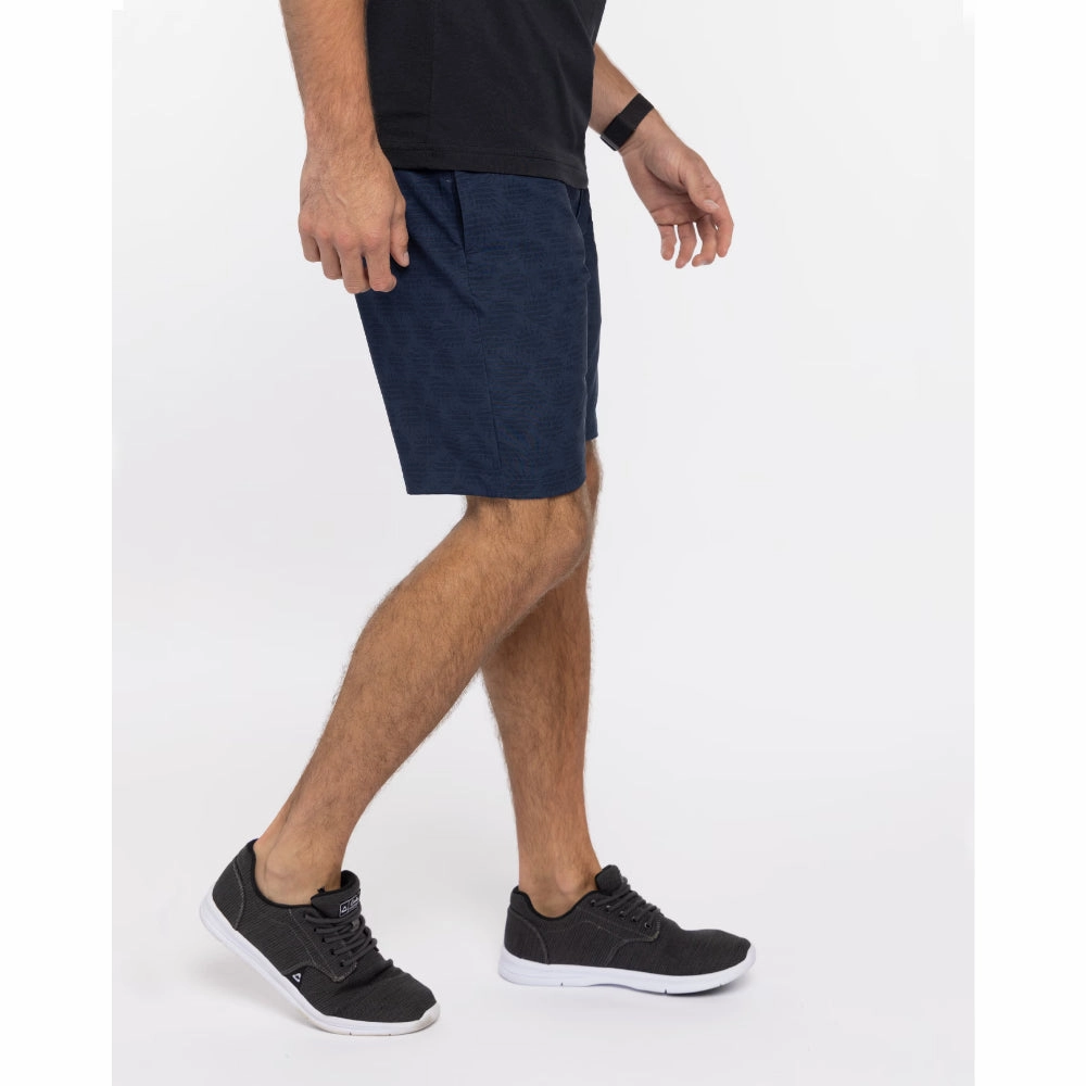 TRAVISMATHEW MENS BOAT SNACKS SHORT 9IN - HEATHER BLUE NIGHTS Travis Mathew Men's Golf Apparel