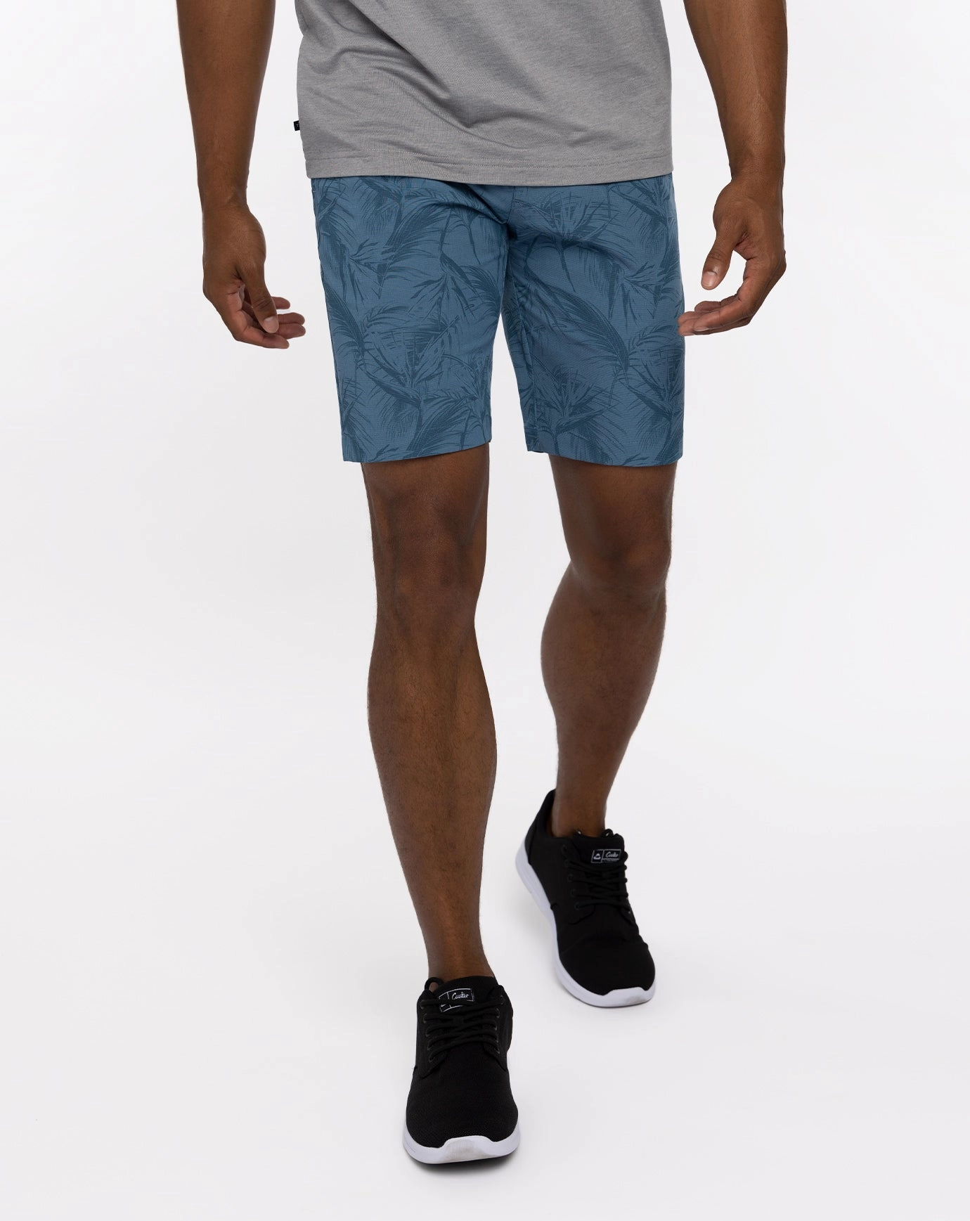 TRAVISMATHEW MENS JUNGLE OASIS SHORT - HEATHER MID BLUE Travis Mathew men's golf apparel