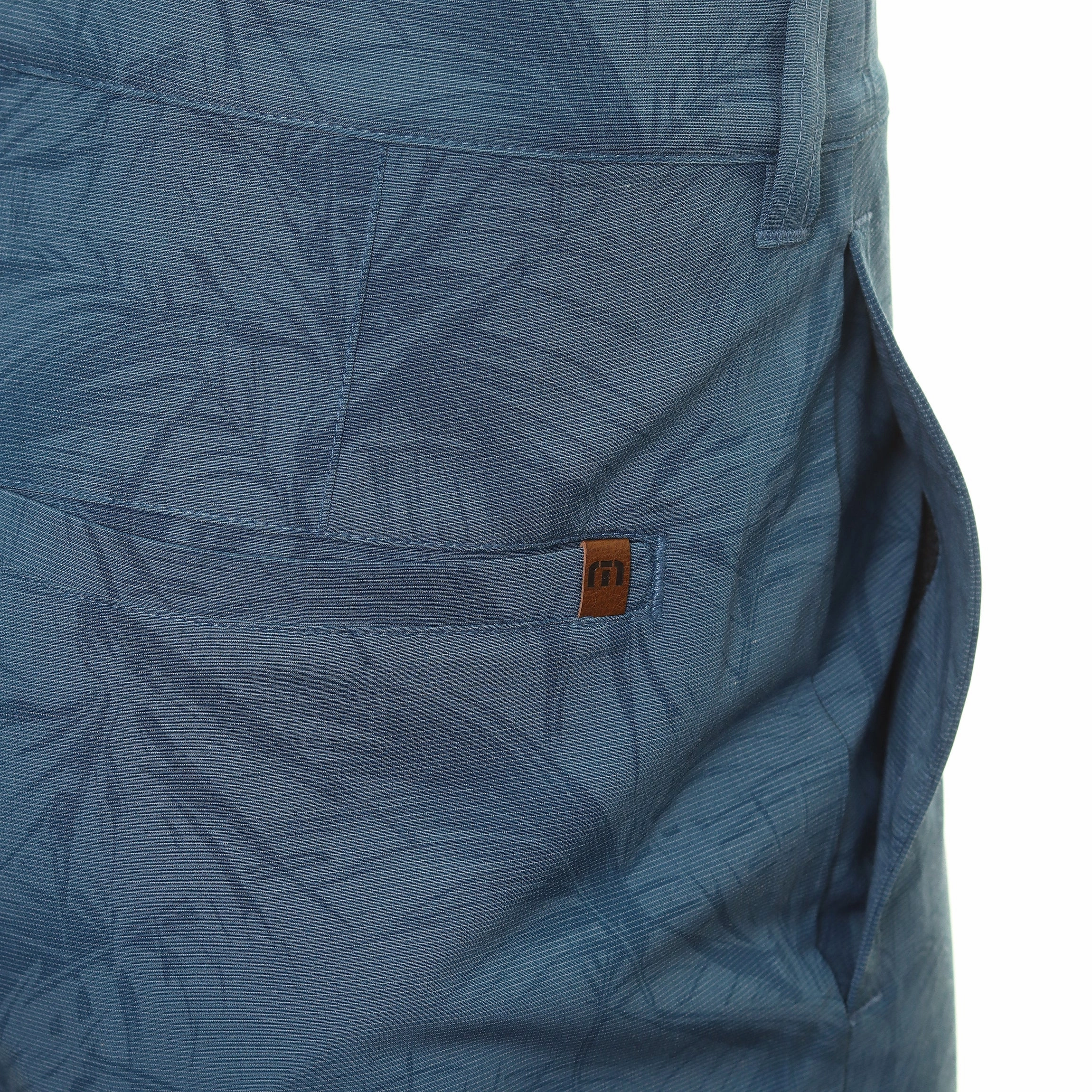 TRAVISMATHEW MENS JUNGLE OASIS SHORT - HEATHER MID BLUE Travis Mathew Men's Golf Apparel