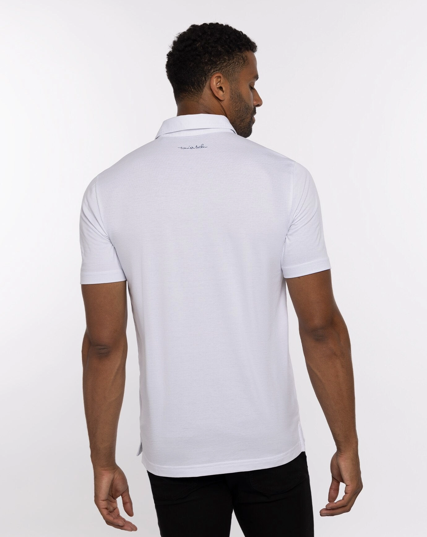 TRAVISMATHEW MENS LIME ON THE RIM POLO - WHITE Travis Mathew Men's Golf Apparel