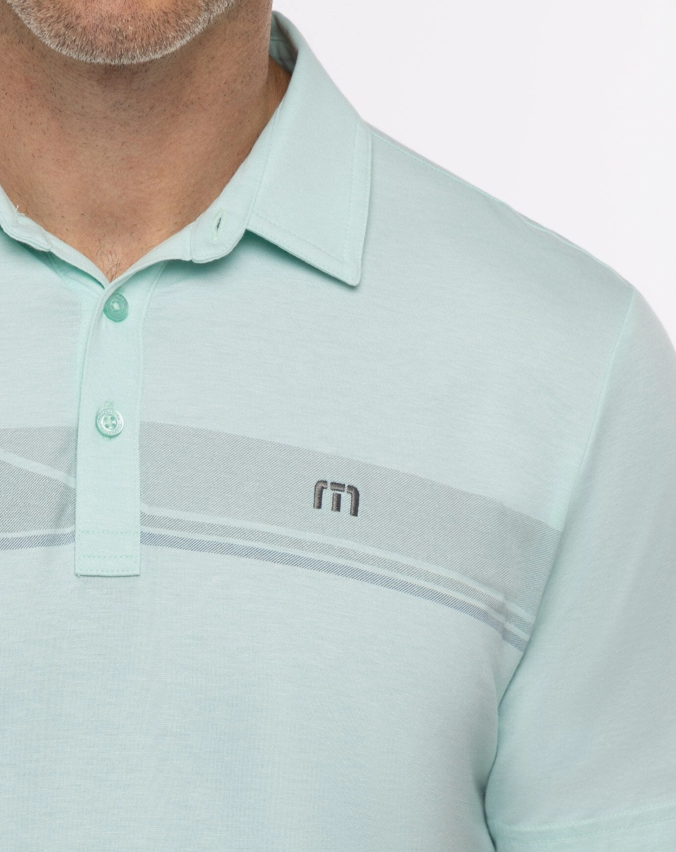 TRAVISMATHEW MENS MATTER OF OPINION POLO - HEATHER TURQUOISE Travis Mathew Men's Golf Apparel