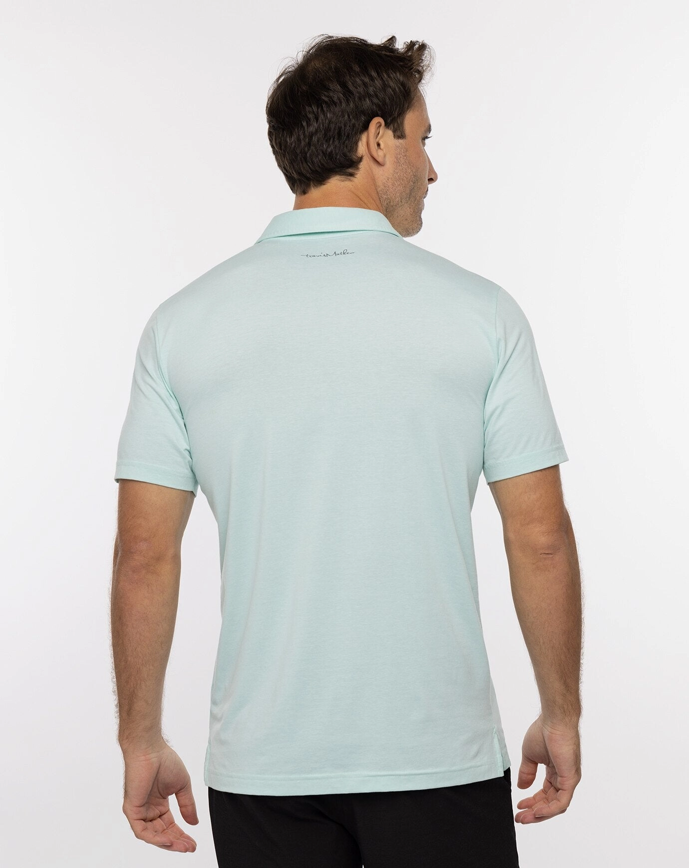 TRAVISMATHEW MENS MATTER OF OPINION POLO - HEATHER TURQUOISE Travis Mathew Men's Golf Apparel