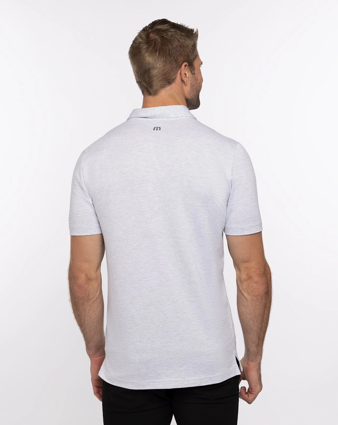TRAVISMATHEW MENS NEOTROPICAL POLO - HEATHER LIGHT GREY Travis Mathew Men's Golf Apparel