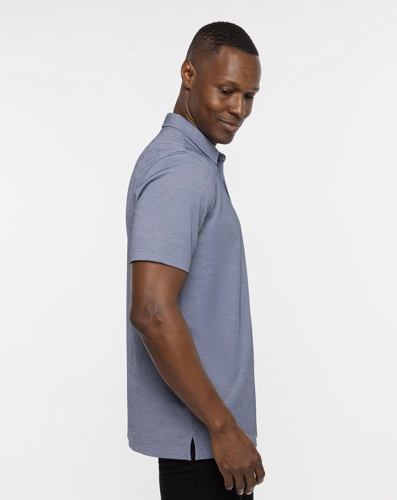 TRAVISMATHEW MENS NO MAPS POLO - HEATHER PEACOAT Travis Mathew Men's Golf Apparel