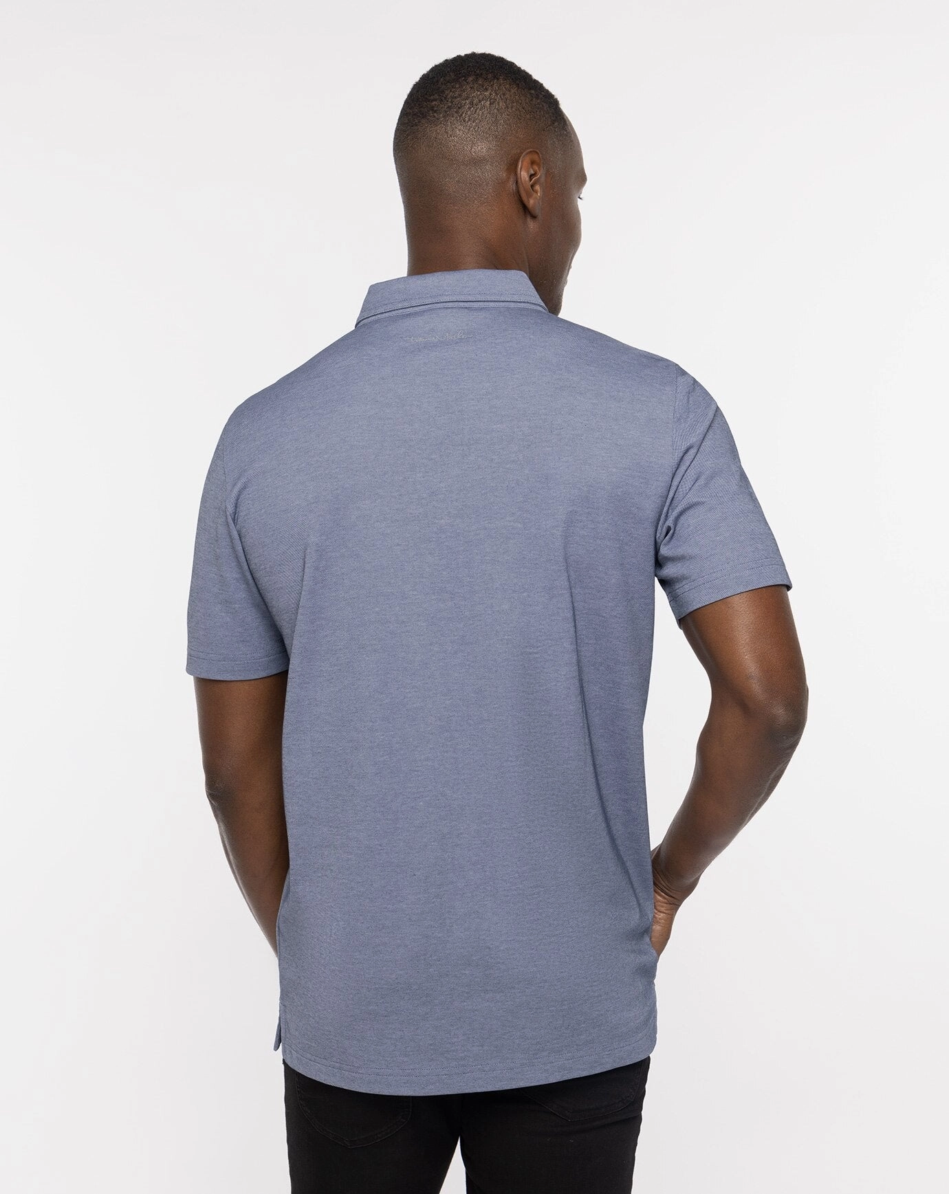 TRAVISMATHEW MENS NO MAPS POLO - HEATHER PEACOAT Travis Mathew Men's Golf Apparel