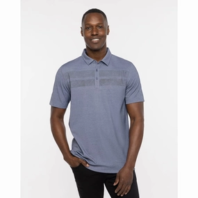 TRAVISMATHEW MENS ONE TO REMEMBER  POLO - HEATHER PEACOAT Travis Mathew men's golf apparel