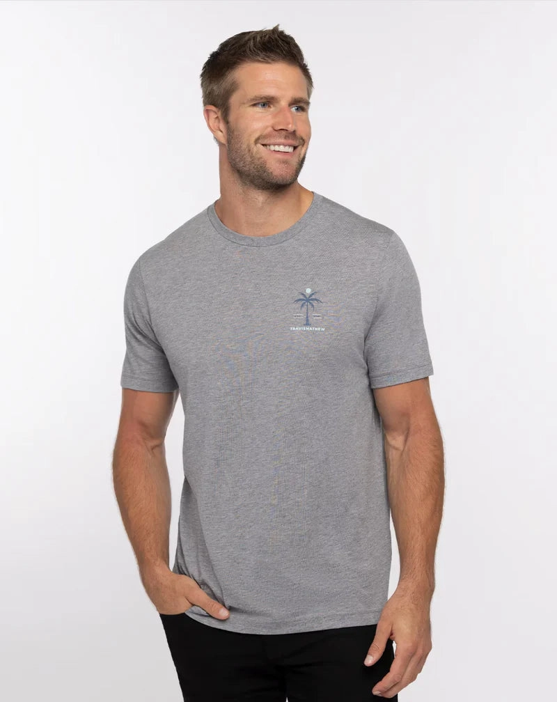 TRAVISMATHEW MENS PRIVATE PLANE T-SHIRT - HEATHER GREY Travis Mathew men's golf apparel