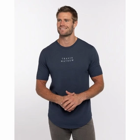 TRAVISMATHEW MENS YUCCA FLOWER T-SHIRT - MOOD INDIGO Travis Mathew men's golf apparel
