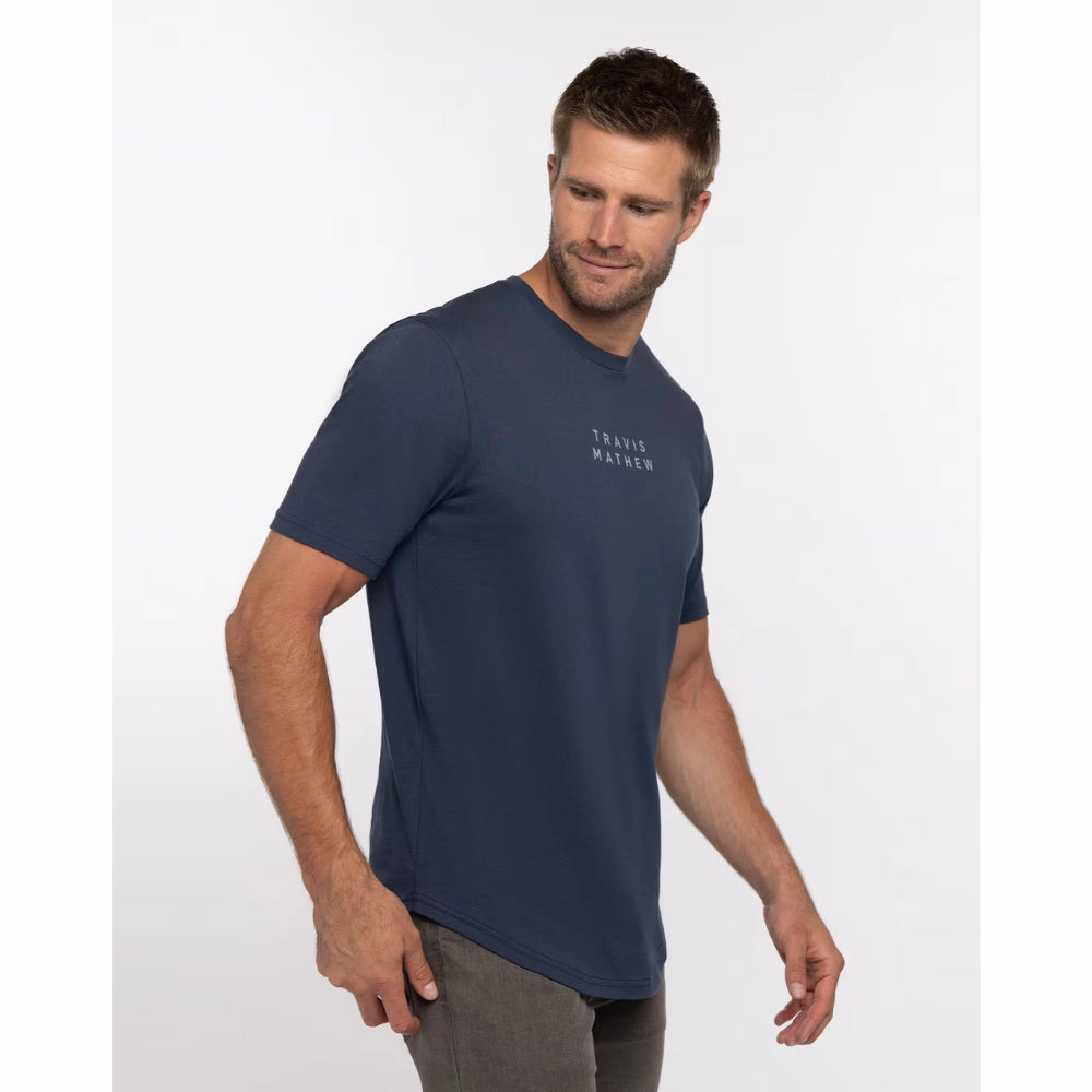 TRAVISMATHEW MENS YUCCA FLOWER T-SHIRT - MOOD INDIGO Travis Mathew Men's Golf Apparel