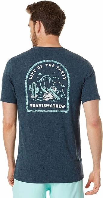 TRAVISMATHEW PICANTE T-SHIRT - HEATHER PEACOAT Travis Mathew Men's Golf Apparel