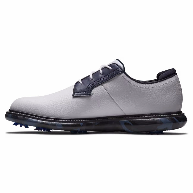 FootJoy Men's Traditions Golf Shoe - 57956 White/Navy Camo Smart Casual Shoes