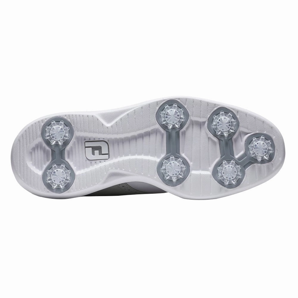 Modern Athletic Design, Wide Fit Shoes, Comfy Slip-Ons FootJoy FJ Traditions Golf Shoes White/Gray/Tan - 24 Men