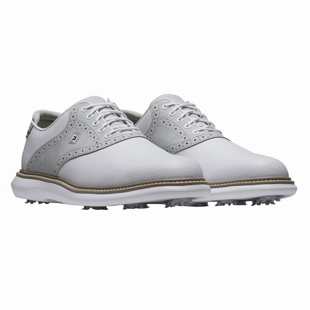 Performance Shoes FootJoy FJ Traditions Golf Shoes White/Gray/Tan - 24 Men Lifestyle Trainers