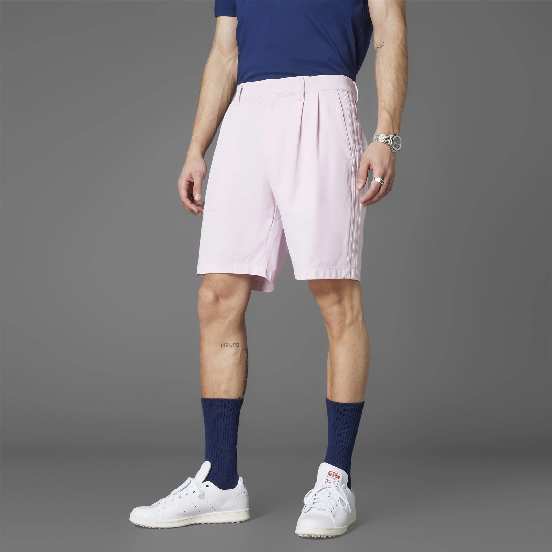Twistknit Pleated Shorts Clear Pink Adidas sportswear for men