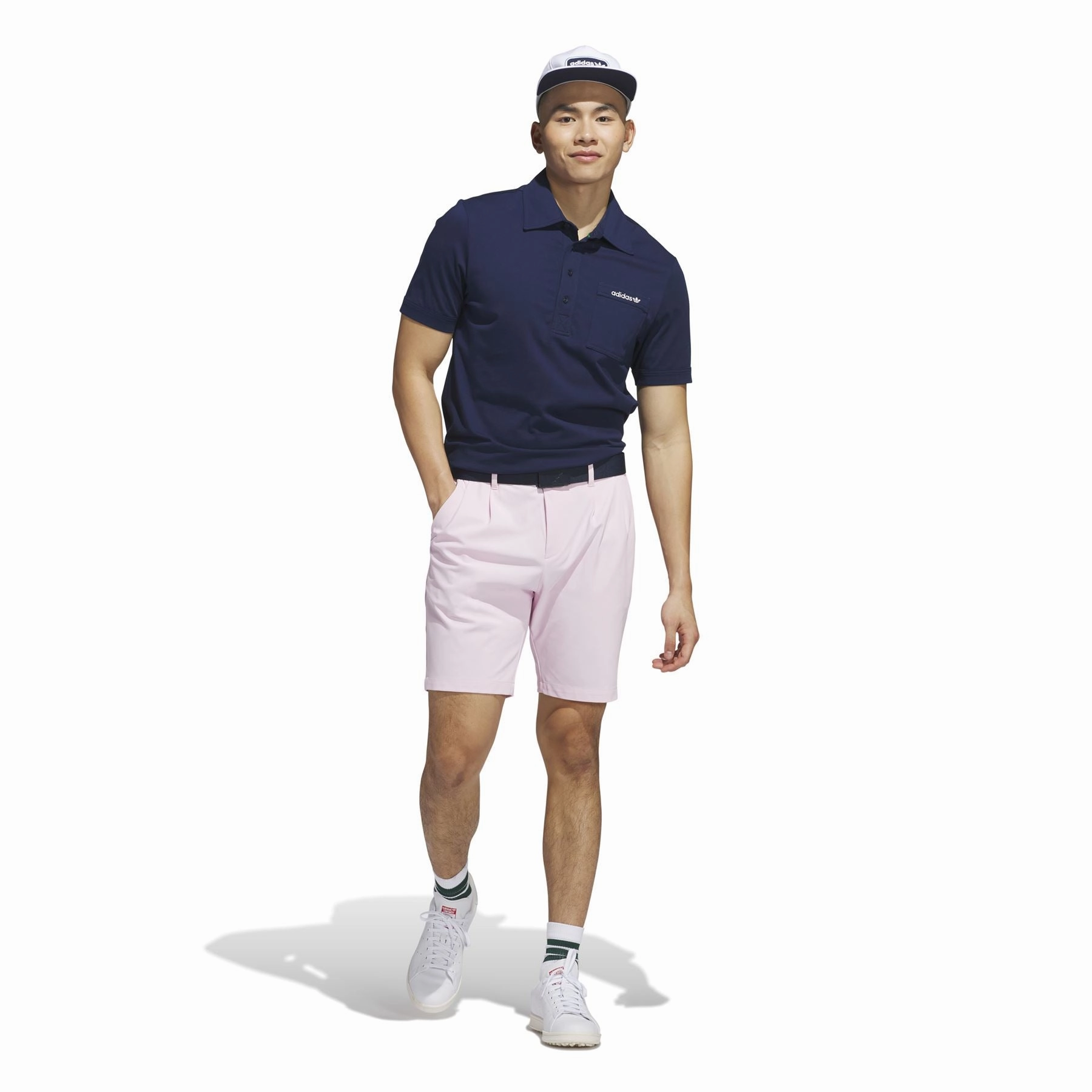 Twistknit Pleated Shorts Clear Pink Adidas Men's Apparel