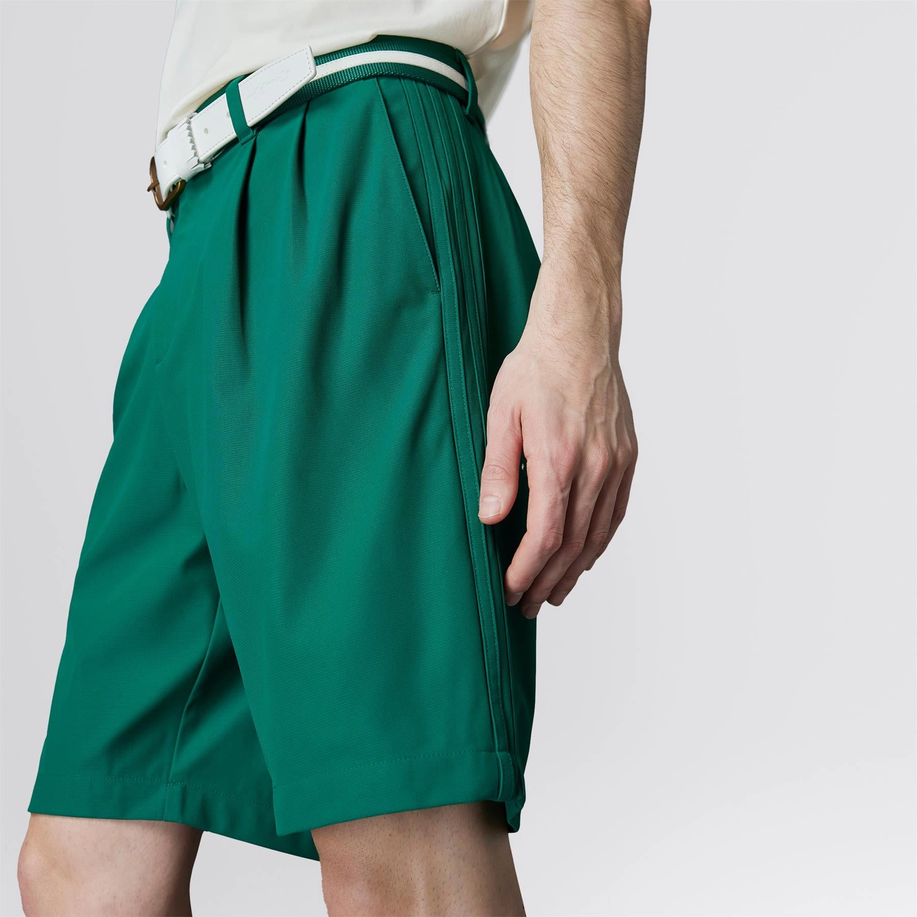 Twistknit Pleated Shorts Green Adidas Men's Apparel