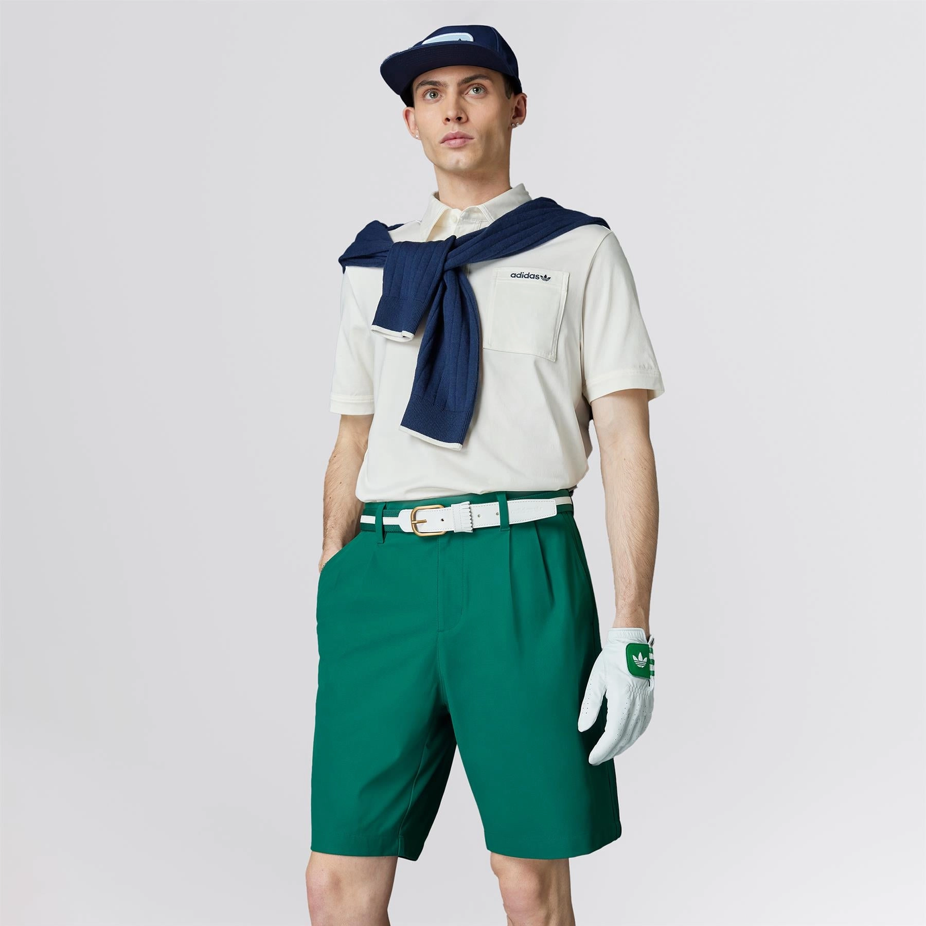 Twistknit Pleated Shorts Green Adidas Men's Apparel