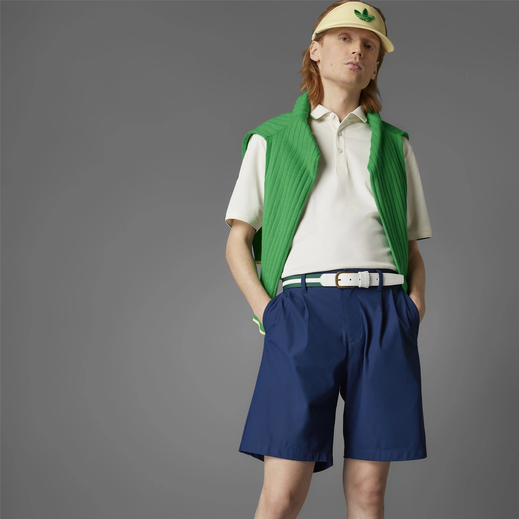 Twistknit Pleated Shorts Night Indigo Adidas Men's Apparel